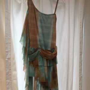 Brown and blue the dye costume